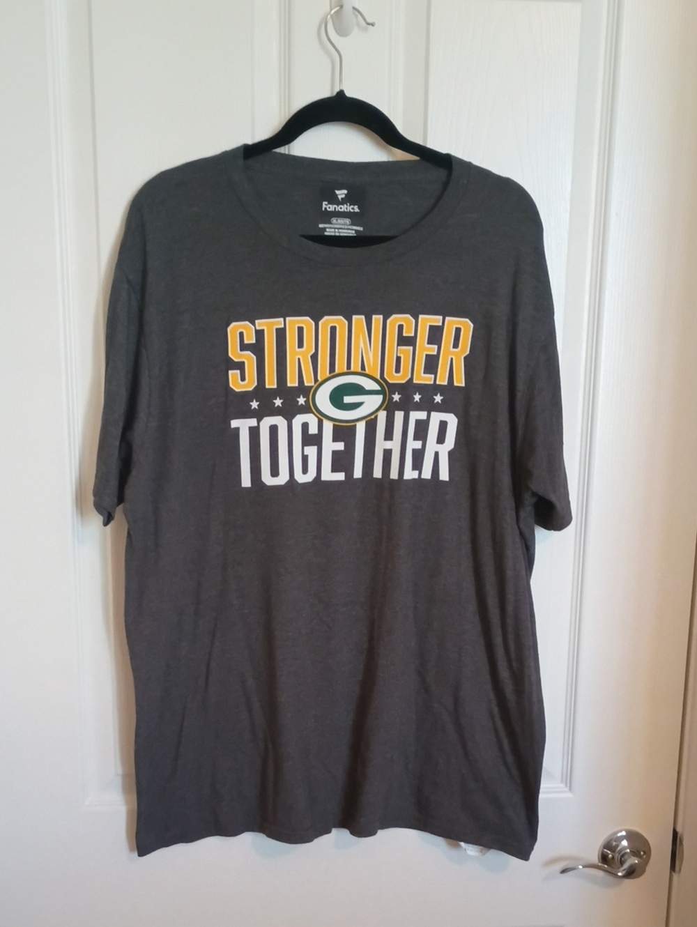 Fanatics Green Bay Packers 'Stronger Together' Gray XL T‑Shirt